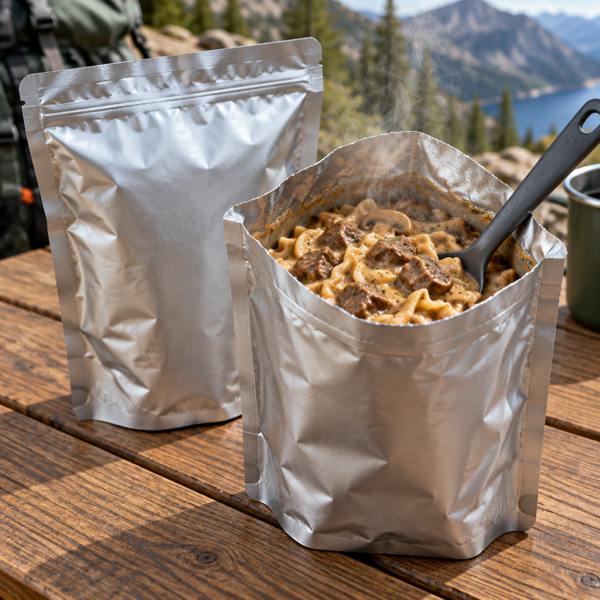 Freeze-dried camping meals
