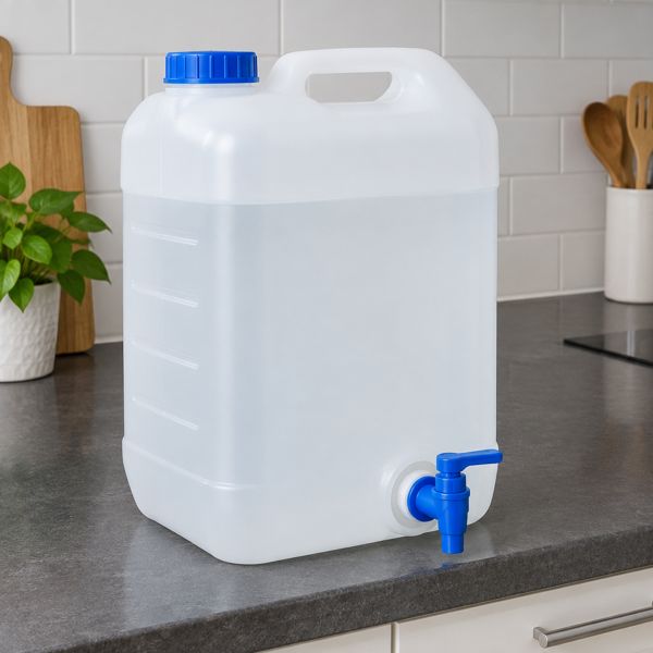 Water container with tap